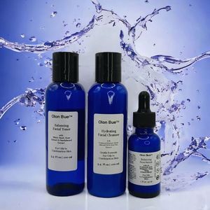 Daily Balancing Natural Skincare Set (3 Pcs), Cleanser, Toner, Serum Hyaluronic